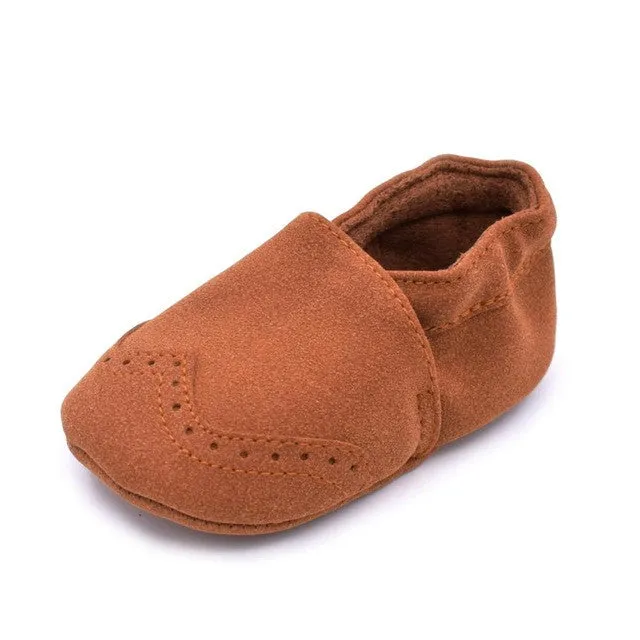 0-18M | Boys & Girls | Moccasins | Flock Leather