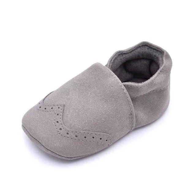 0-18M | Boys & Girls | Moccasins | Flock Leather