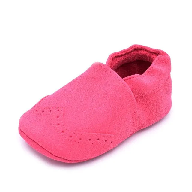0-18M | Boys & Girls | Moccasins | Flock Leather