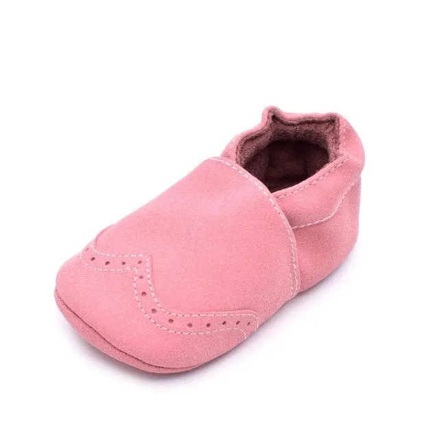 0-18M | Boys & Girls | Moccasins | Flock Leather