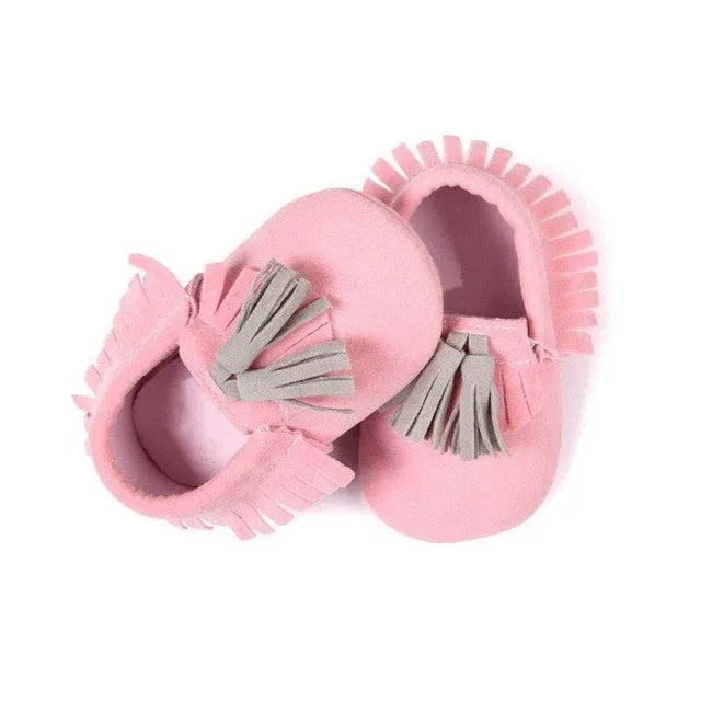 0-18M | Boys & Girls | Moccasins | Tassel Bow Shoes