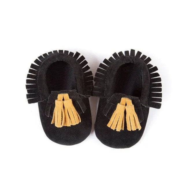 0-18M | Boys & Girls | Moccasins | Tassel Bow Shoes