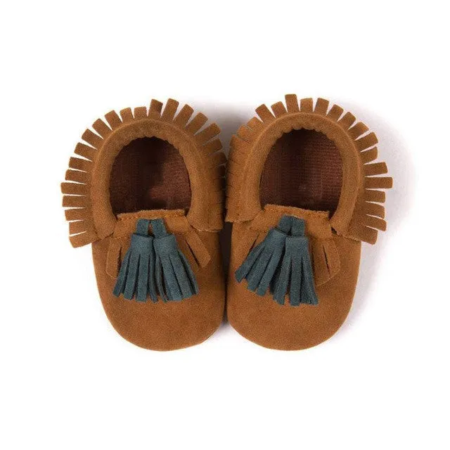 0-18M | Boys & Girls | Moccasins | Tassel Bow Shoes