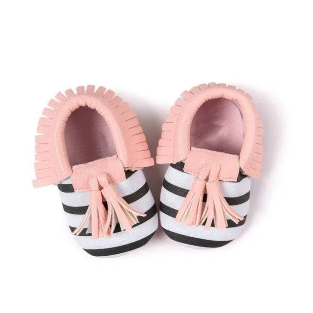 0-18M | Boys & Girls | Moccasins | Tassel Bow Shoes