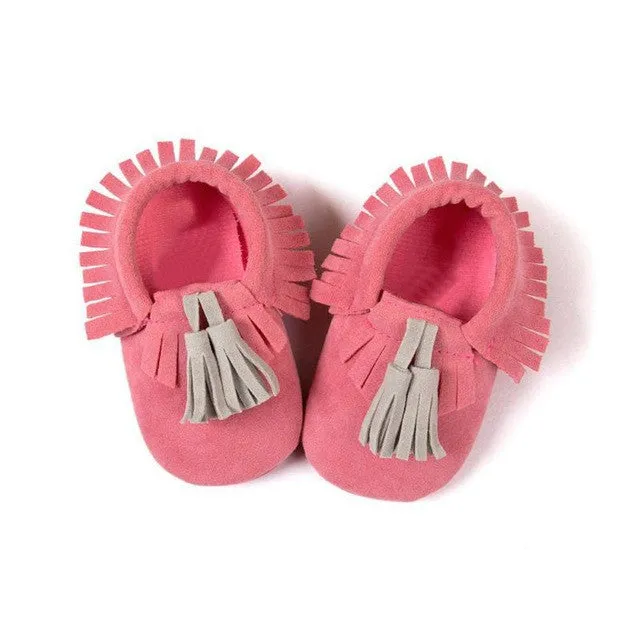 0-18M | Boys & Girls | Moccasins | Tassel Bow Shoes