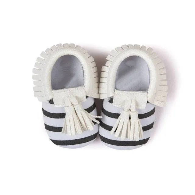 0-18M | Boys & Girls | Moccasins | Tassel Bow Shoes