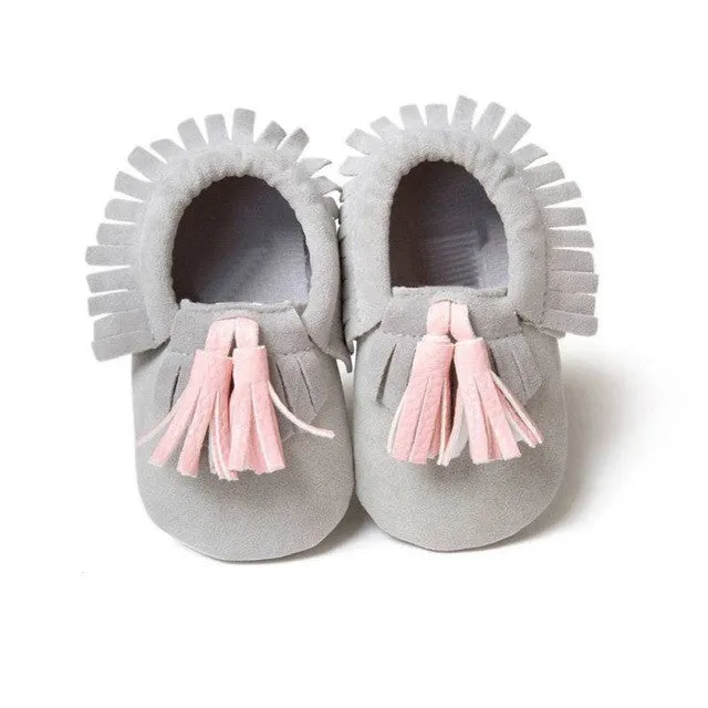 0-18M | Boys & Girls | Moccasins | Tassel Bow Shoes