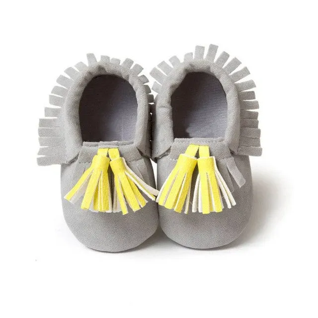 0-18M | Boys & Girls | Moccasins | Tassel Bow Shoes