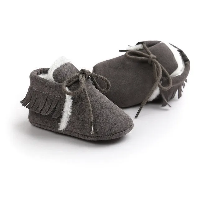 0-18M | Boys & Girls | Suede PU Leather Moccasins | Romirus Spring