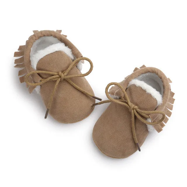 0-18M | Boys & Girls | Suede PU Leather Moccasins | Romirus Spring