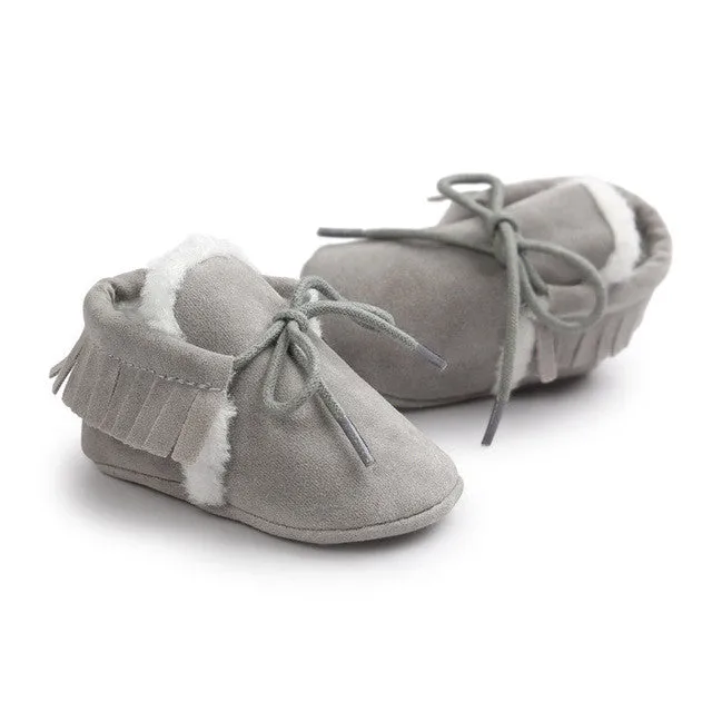 0-18M | Boys & Girls | Suede PU Leather Moccasins | Romirus Spring