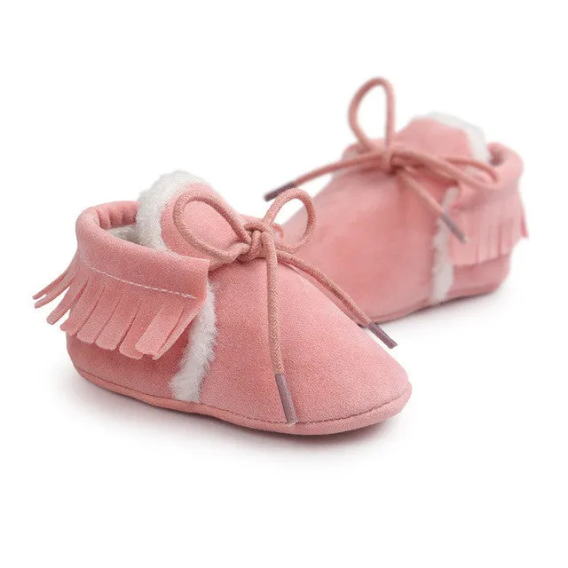 0-18M | Boys & Girls | Suede PU Leather Moccasins | Romirus Spring