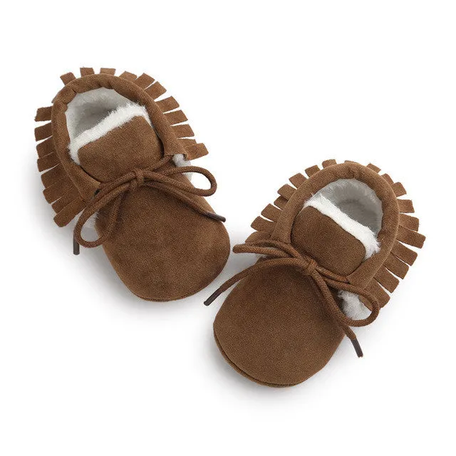 0-18M | Boys & Girls | Suede PU Leather Moccasins | Romirus Spring