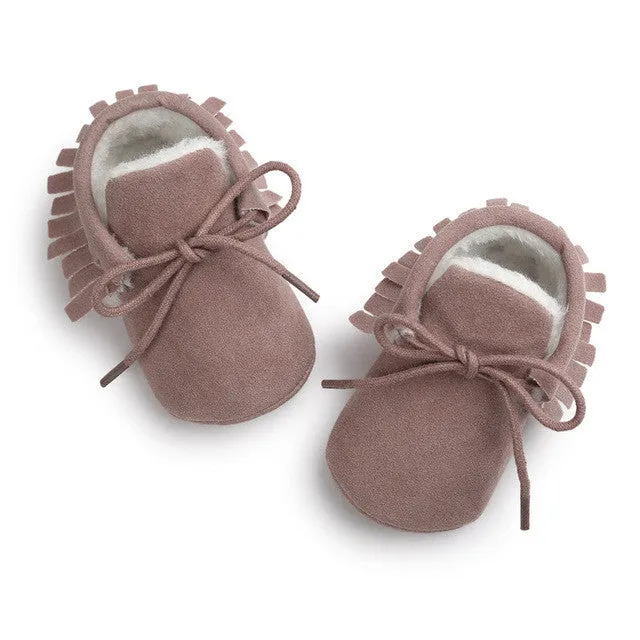 0-18M | Boys & Girls | Suede PU Leather Moccasins | Romirus Spring
