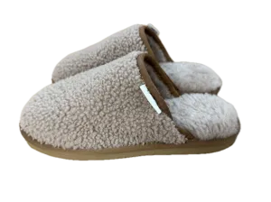 100% Australian Merino Sheepskin Curly Scuffs Moccasins Boucle Slippers Slip On UGG - Chestnut