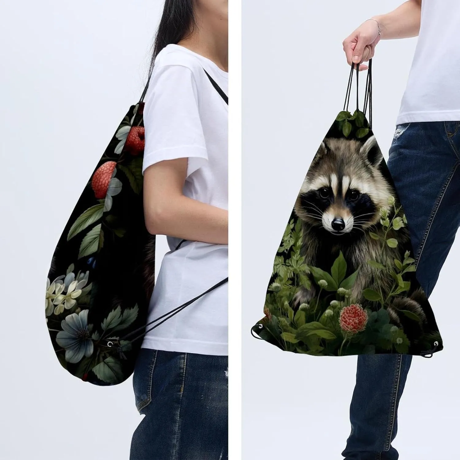 2 Pieces Bear Drawstring Backpack for Party Gym Sport Trip