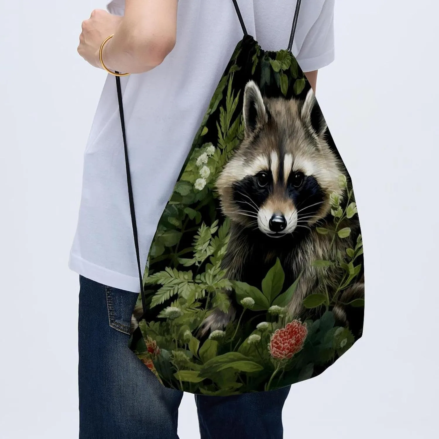 2 Pieces Bear Drawstring Backpack for Party Gym Sport Trip