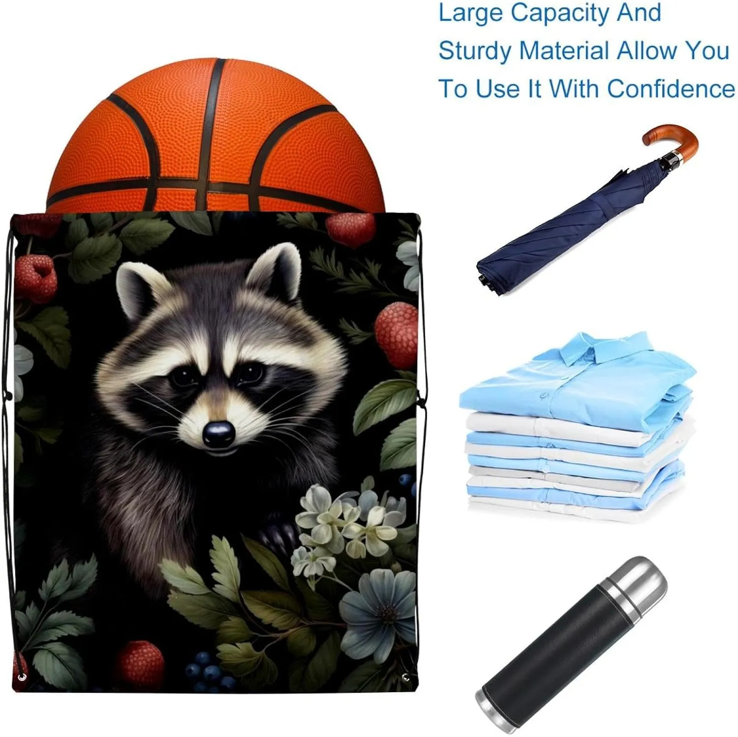 2 Pieces Bear Drawstring Backpack for Party Gym Sport Trip