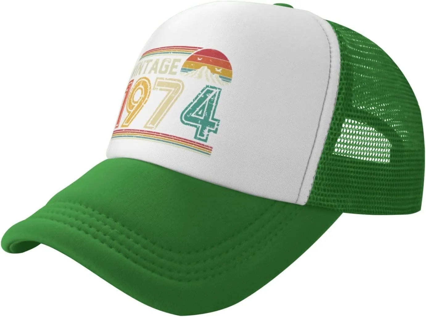 50 Years Old Vintage 1974 50th Birthday Funny Gift Trucker Hat Women Mesh Baseball Cap Cowboy Hat Men Dad Hat Black