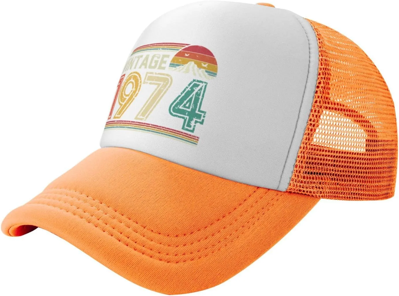 50 Years Old Vintage 1974 50th Birthday Funny Gift Trucker Hat Women Mesh Baseball Cap Cowboy Hat Men Dad Hat Black