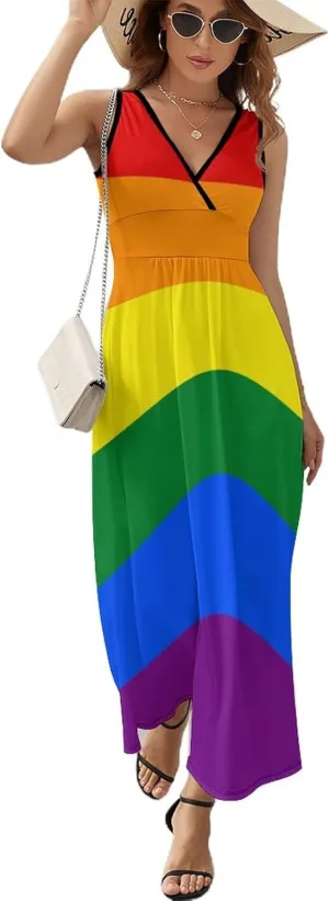 AMRANDOM Women's Sleeveless Casual T Shirt Dress for Women Flowy Tunic Dress