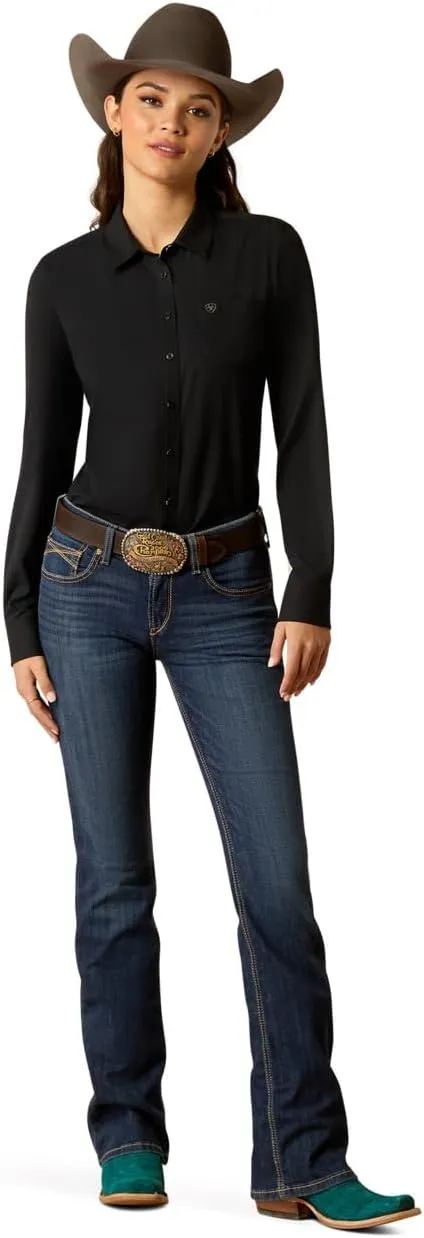 ARIAT Womens Lavender Stripe Kirby Pro Shirt