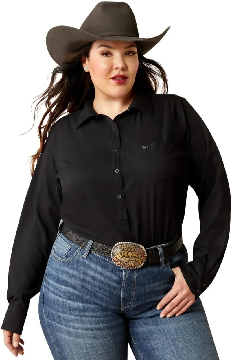 ARIAT Womens Lavender Stripe Kirby Pro Shirt