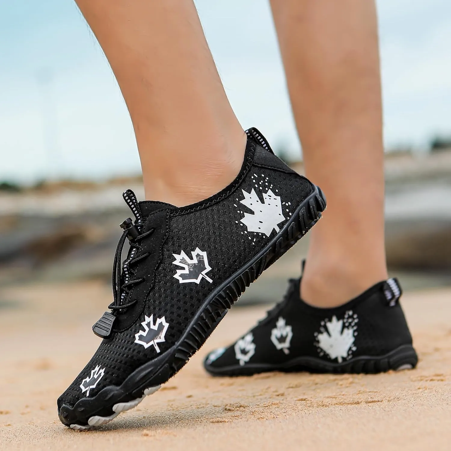 Barefoot Zero Drop Hiking Waterproof Shoes Women Grounded Waterproof Footwear for Women Breathable Non-Slip Athletic Footwear Wide Toe Water Shoes for Hiking Neuropathy Lightweight Walking Shoe