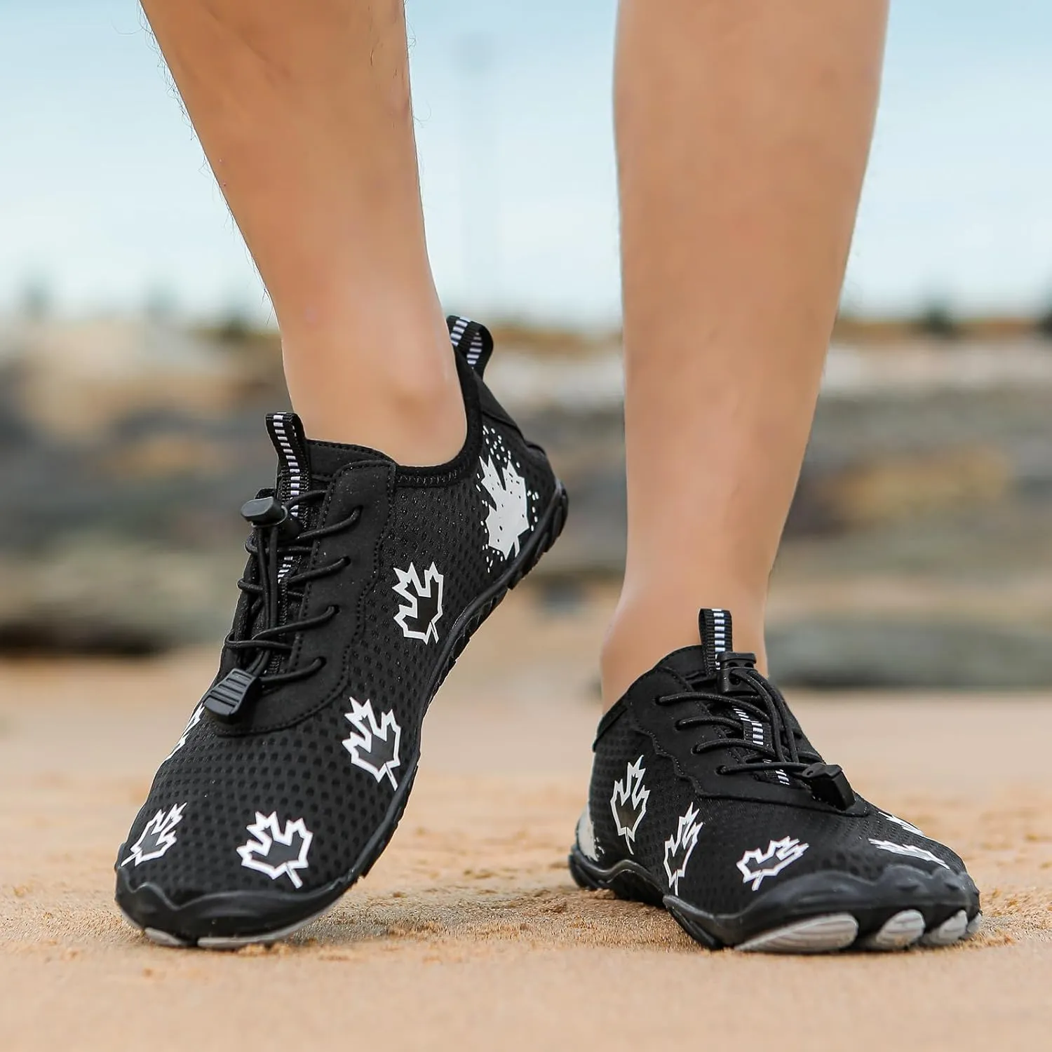 Barefoot Zero Drop Hiking Waterproof Shoes Women Grounded Waterproof Footwear for Women Breathable Non-Slip Athletic Footwear Wide Toe Water Shoes for Hiking Neuropathy Lightweight Walking Shoe