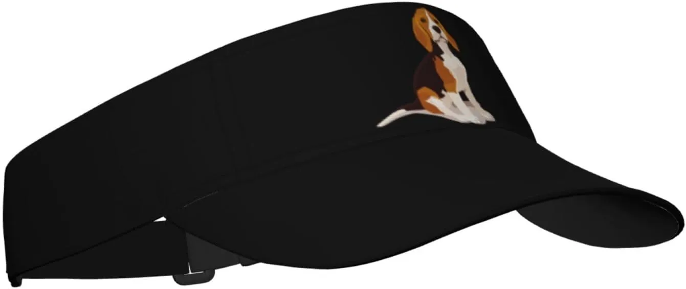 Beagle Sport Sun Visor Hats Ball Caps Adjustable Empty Top Baseball Sun Cap for Men Women