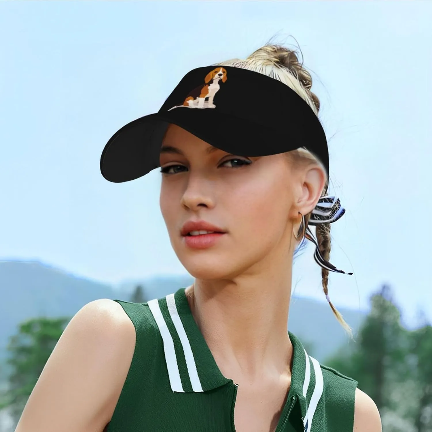 Beagle Sport Sun Visor Hats Ball Caps Adjustable Empty Top Baseball Sun Cap for Men Women