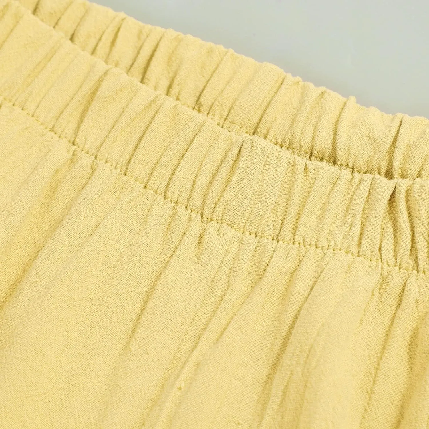 Bengbobar Linen Pants Women Wide Leg Sweatpants Straight Casual Summer Capri Pants Comfy Baggy Trousers Palazzo Lounge