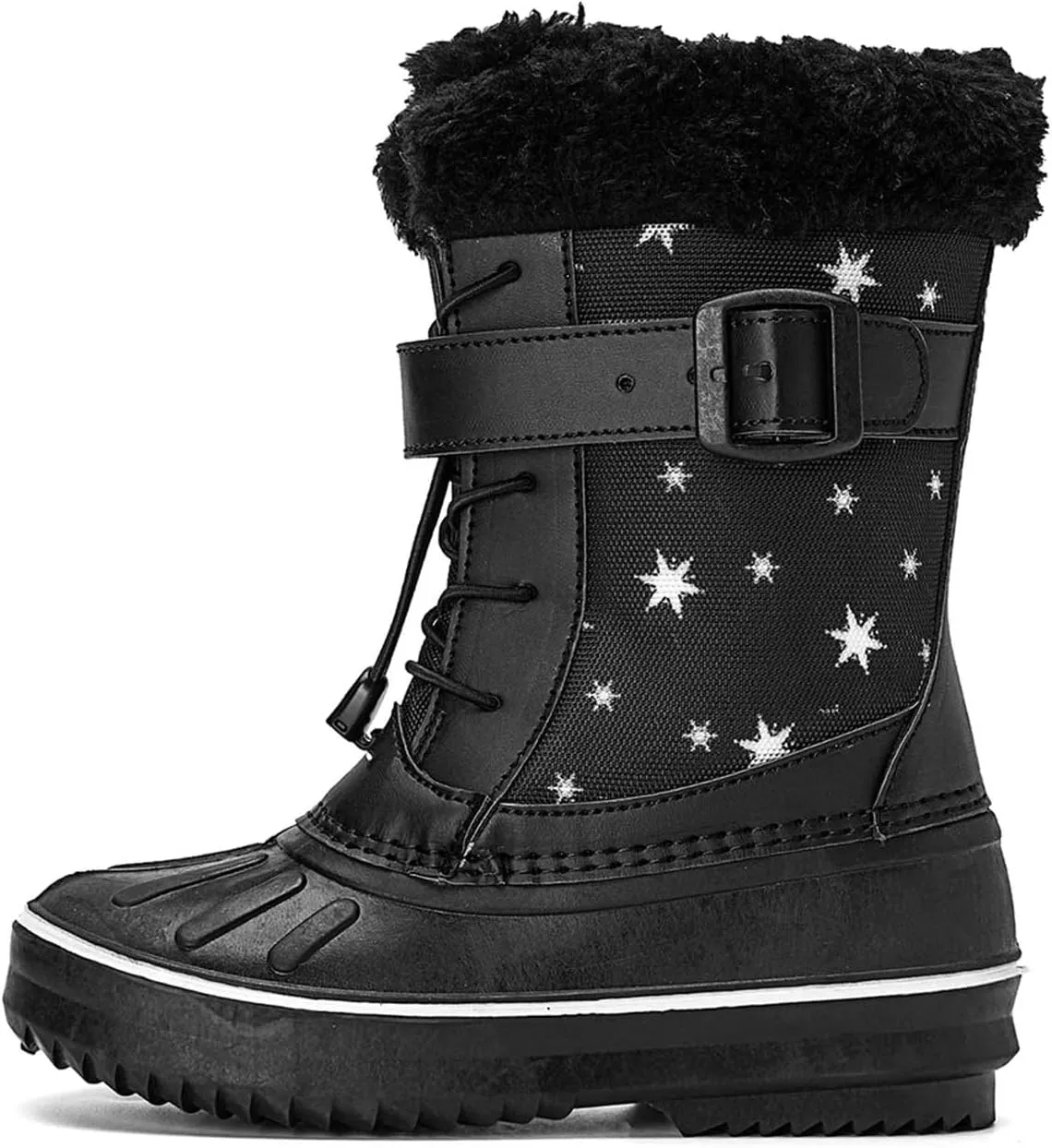 CERYTHRINA Unisex-Child Bootie Snow Boot Duck Girls and Boys Lace Up Rain Duck Boots