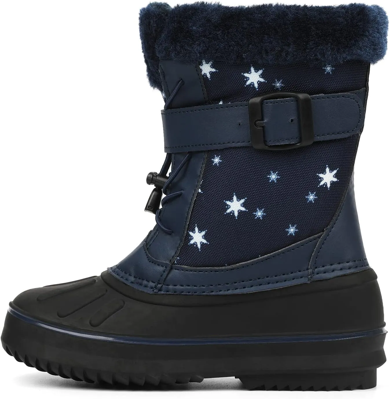 CERYTHRINA Unisex-Child Bootie Snow Boot Duck Girls and Boys Lace Up Rain Duck Boots