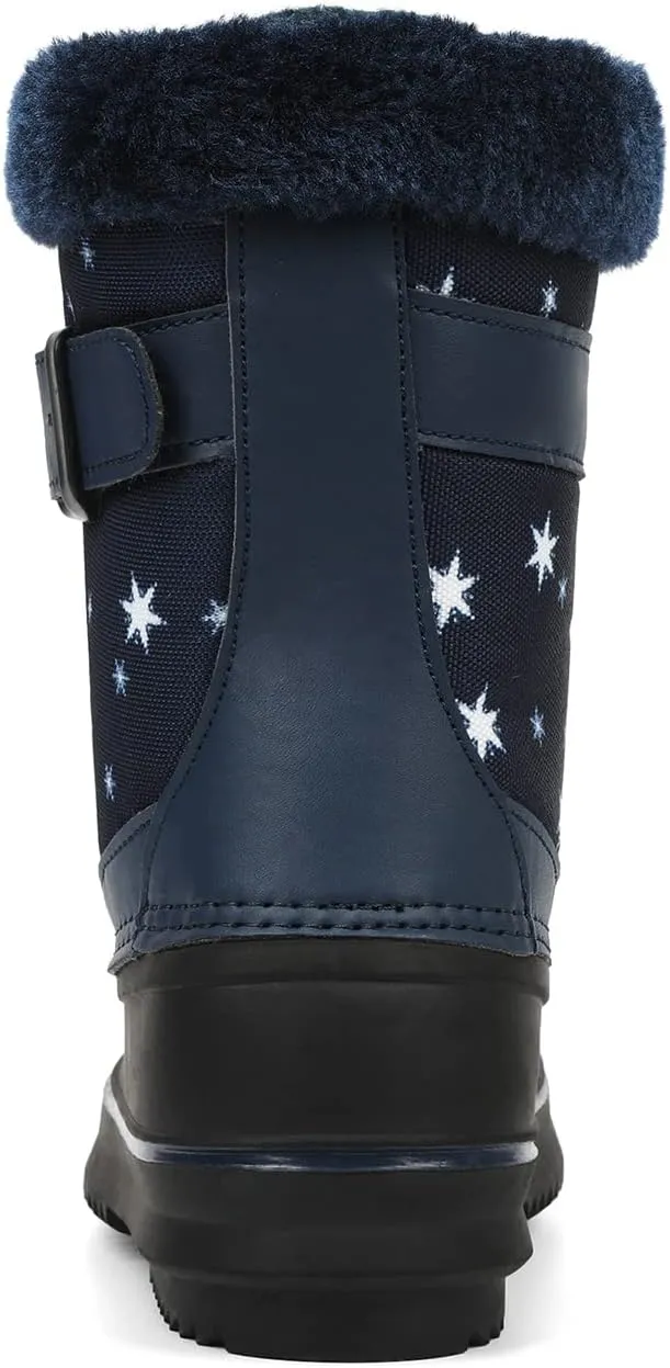 CERYTHRINA Unisex-Child Bootie Snow Boot Duck Girls and Boys Lace Up Rain Duck Boots