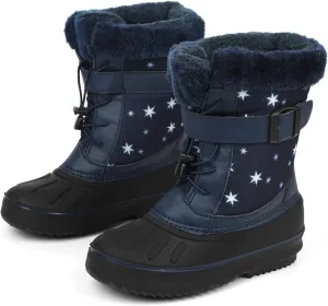 CERYTHRINA Unisex-Child Bootie Snow Boot Duck Girls and Boys Lace Up Rain Duck Boots