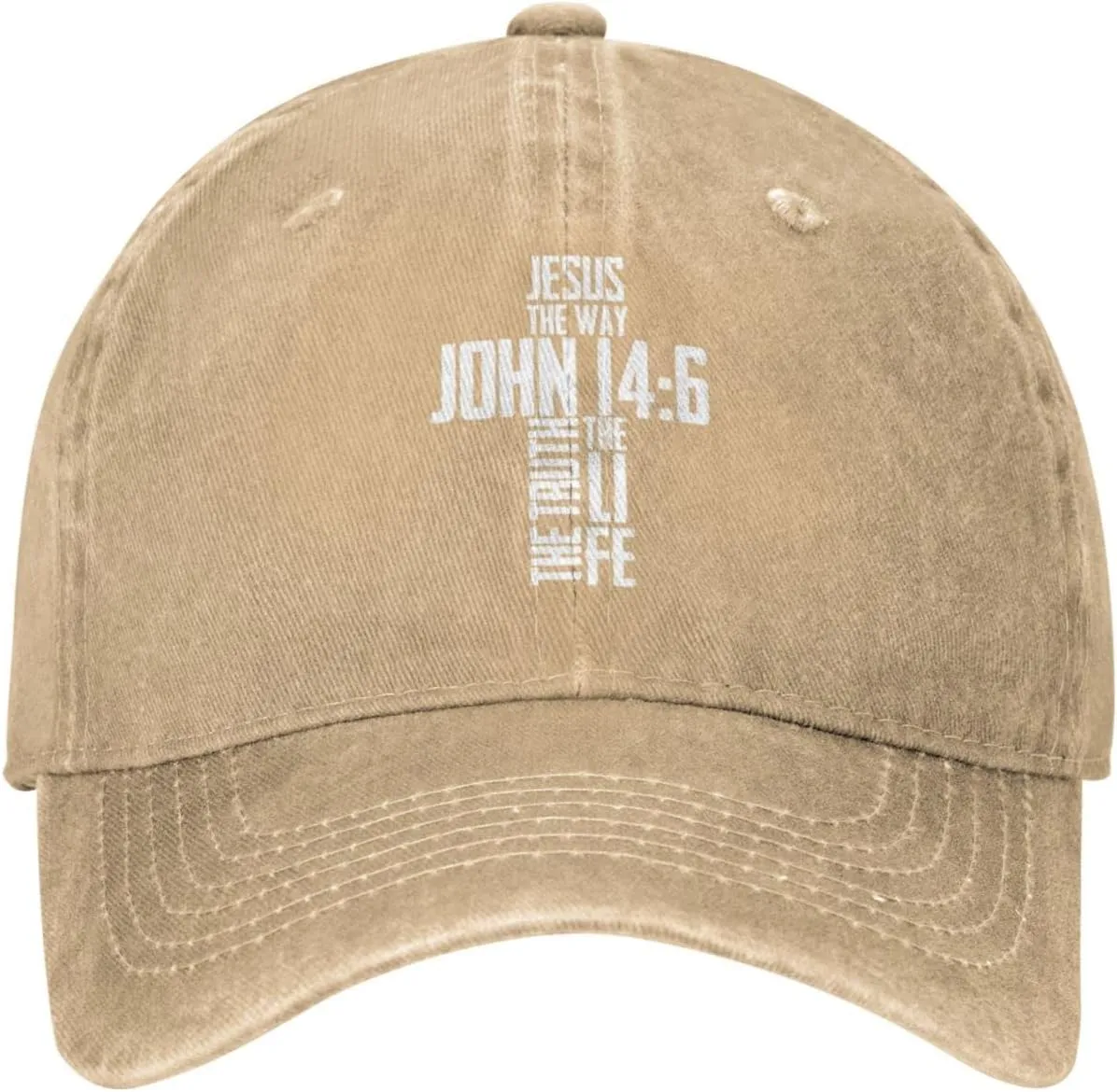 Christian Bible Verse Jesus The Way John 14：6 Cowboy hat Baseball Cap Women Sun Hat Men Dad Hat Trucker hat Black