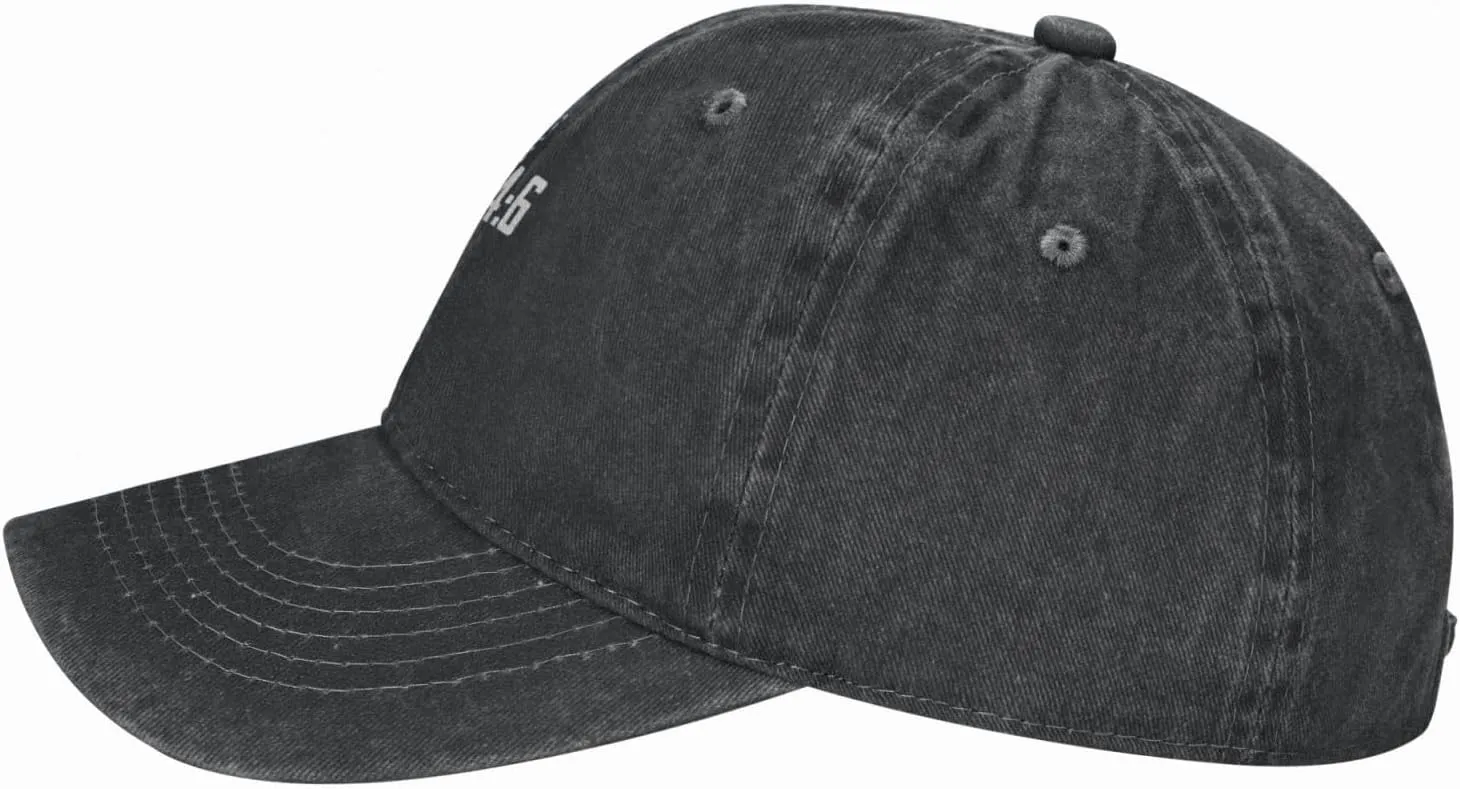 Christian Bible Verse Jesus The Way John 14：6 Cowboy hat Baseball Cap Women Sun Hat Men Dad Hat Trucker hat Black