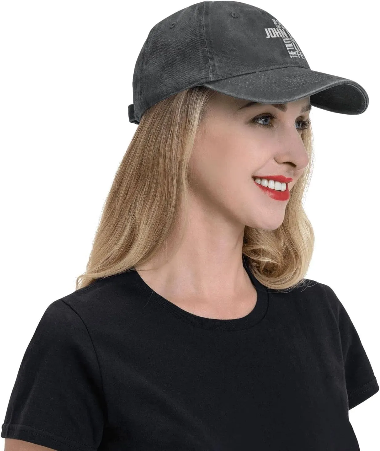 Christian Bible Verse Jesus The Way John 14：6 Cowboy hat Baseball Cap Women Sun Hat Men Dad Hat Trucker hat Black