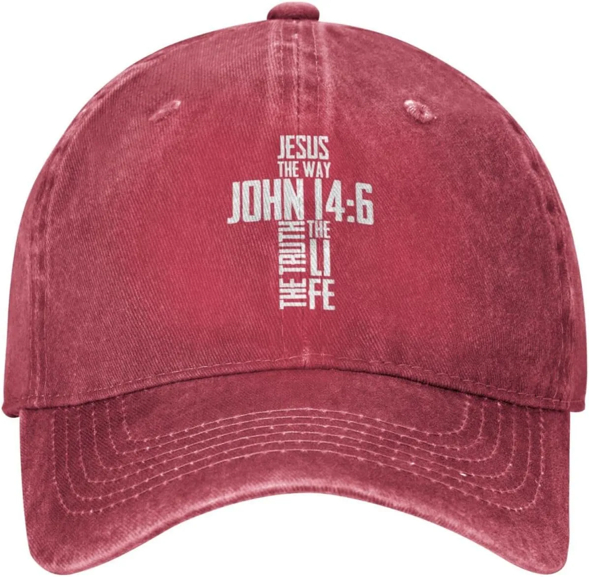 Christian Bible Verse Jesus The Way John 14：6 Cowboy hat Baseball Cap Women Sun Hat Men Dad Hat Trucker hat Black