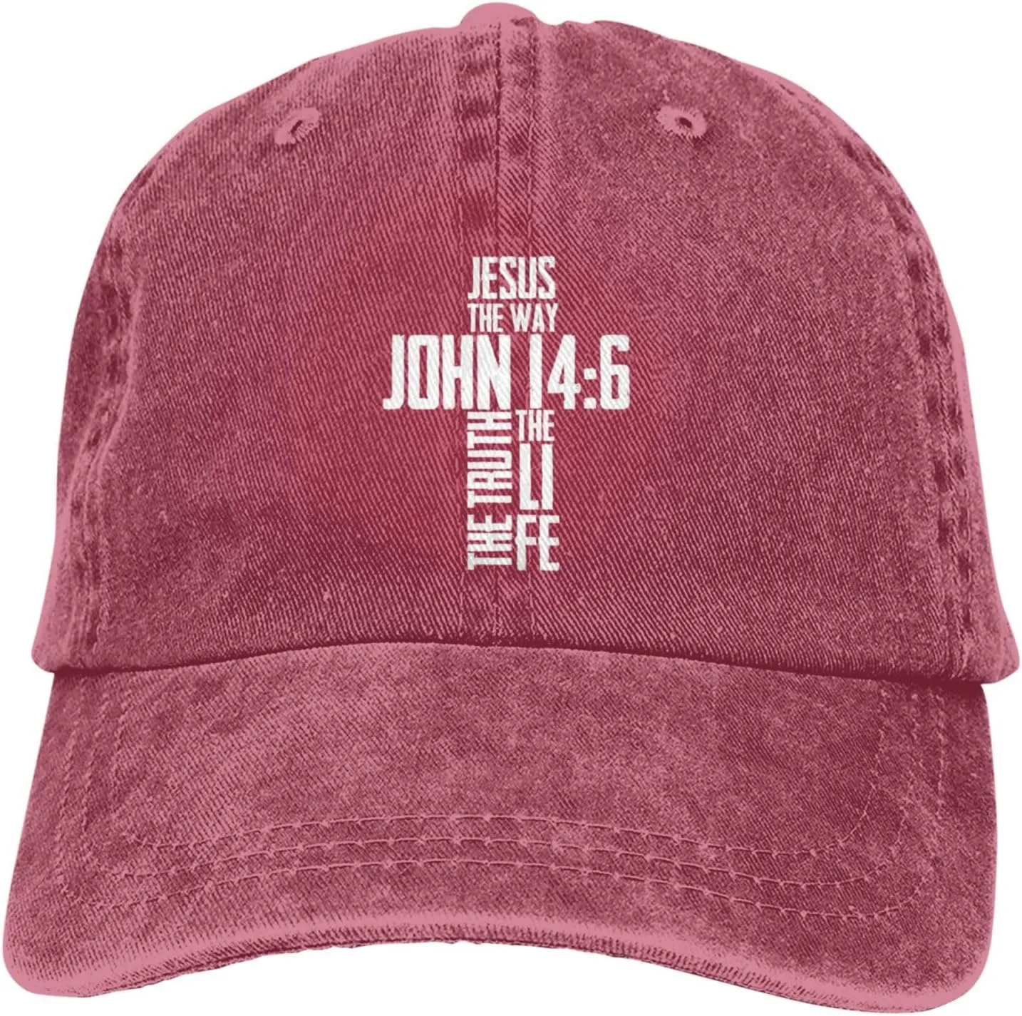 Christian Bible Verse Jesus The Way John 14：6 Cowboy hat Baseball Cap Women Sun Hat Men Dad Hat Trucker hat Black