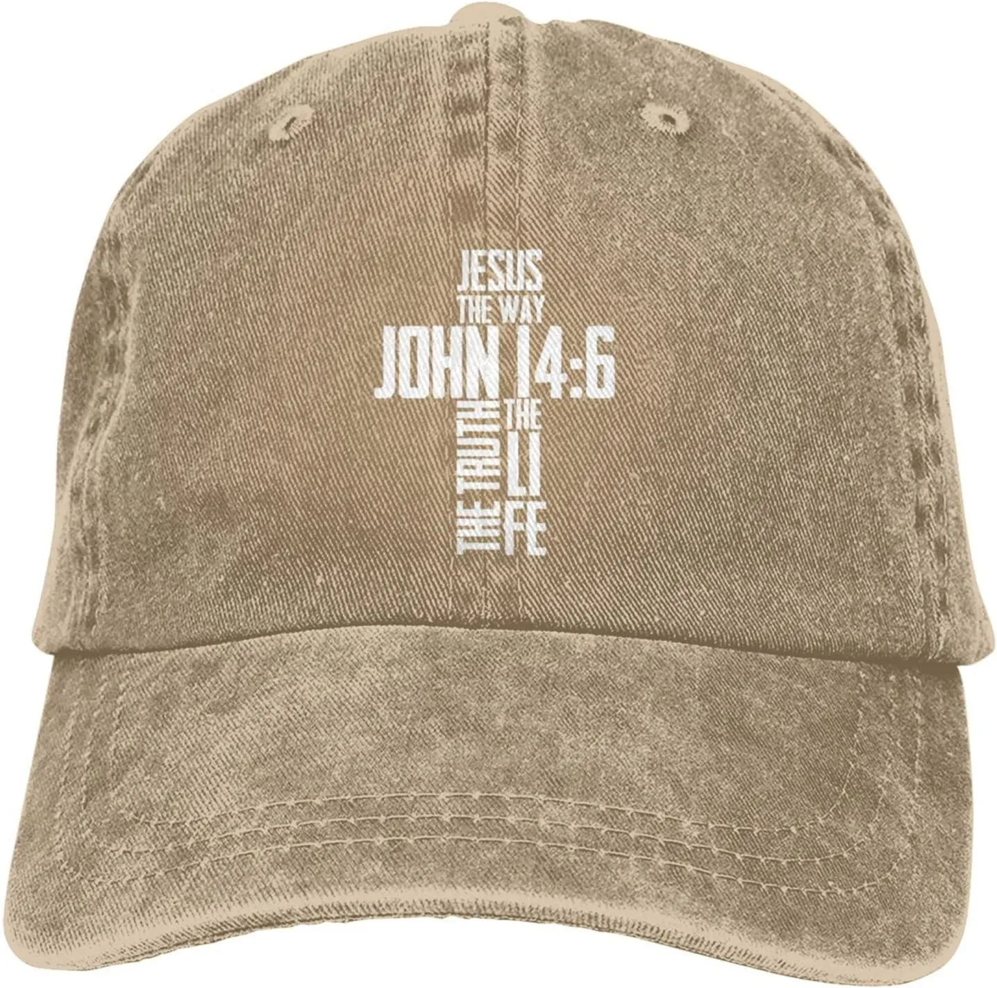 Christian Bible Verse Jesus The Way John 14：6 Cowboy hat Baseball Cap Women Sun Hat Men Dad Hat Trucker hat Black