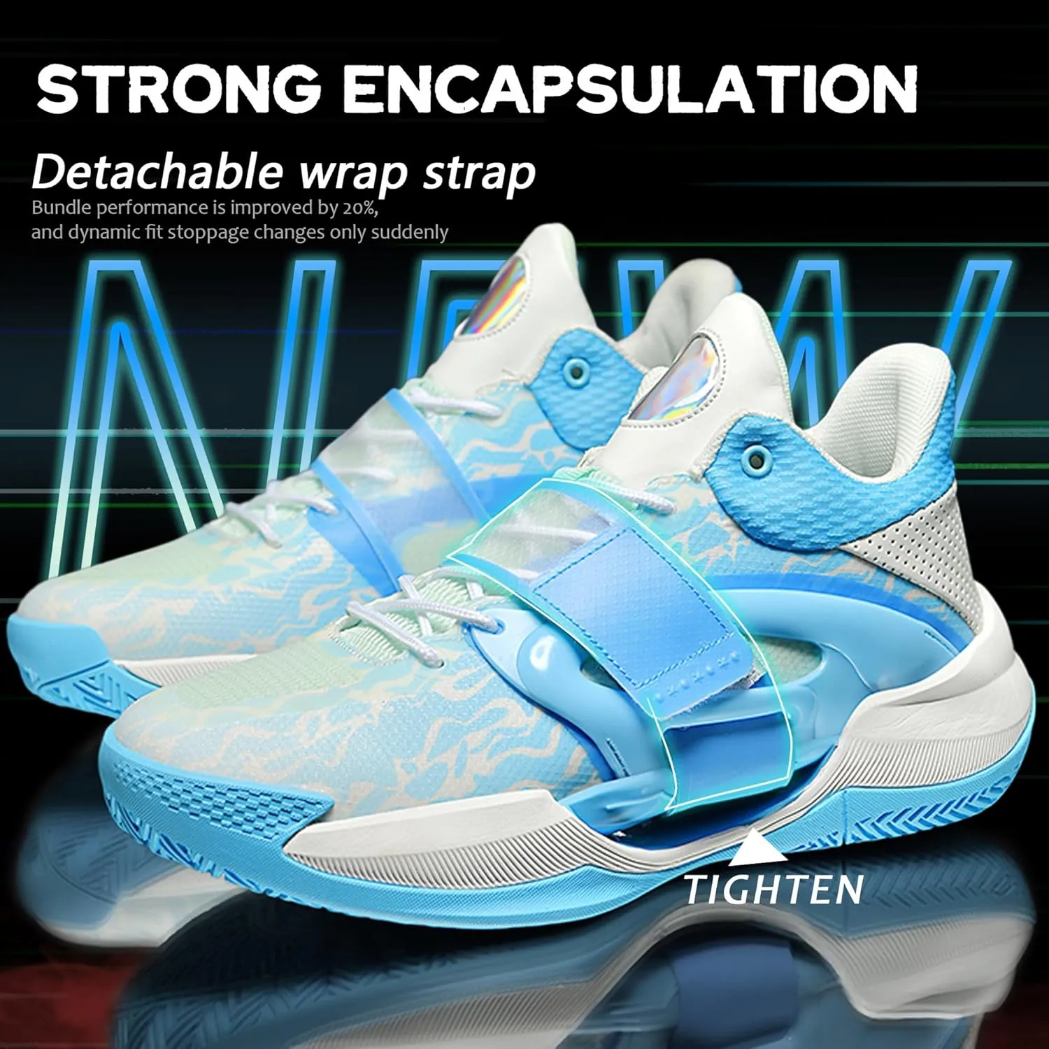 CJSPORX Men Women Basketball Shoes Breathable Non Slip Outdoor Fashion Sneakers