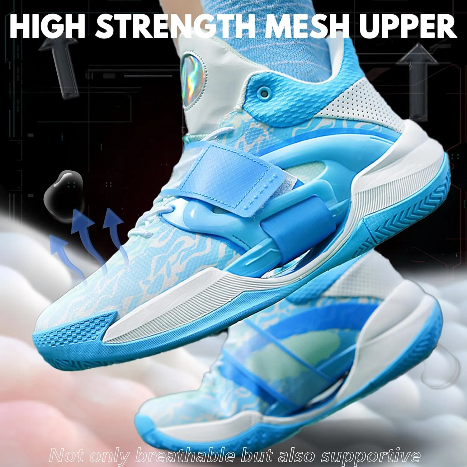 CJSPORX Men Women Basketball Shoes Breathable Non Slip Outdoor Fashion Sneakers