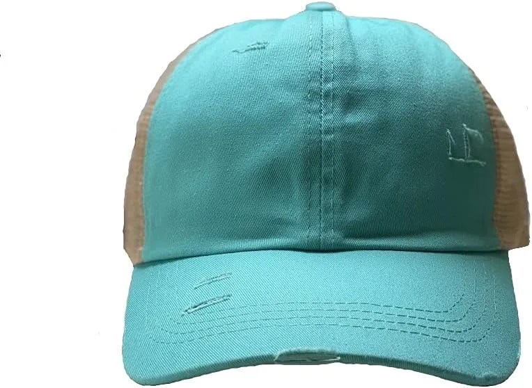 Criss Cross Ponytail Hat Washed Distressed Mesh Womens Baseball Cap Dad Hat Ponytail Hat for Women