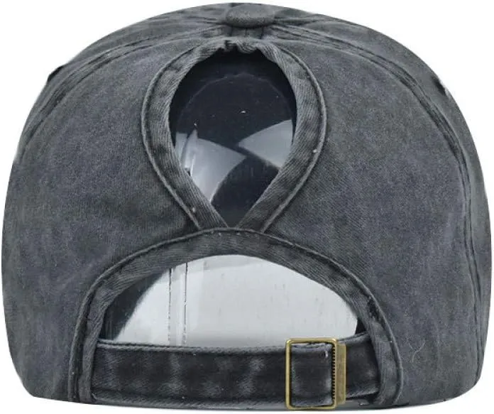 Criss Cross Ponytail Hat Washed Distressed Mesh Womens Baseball Cap Dad Hat Ponytail Hat for Women