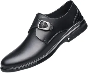 Dress Oxford for Men Slip On Business Oxford Shoes Men's Slip On Leather Shoes Black Men Suit Shoes Korean Style Breathable Casual Walking Footwear