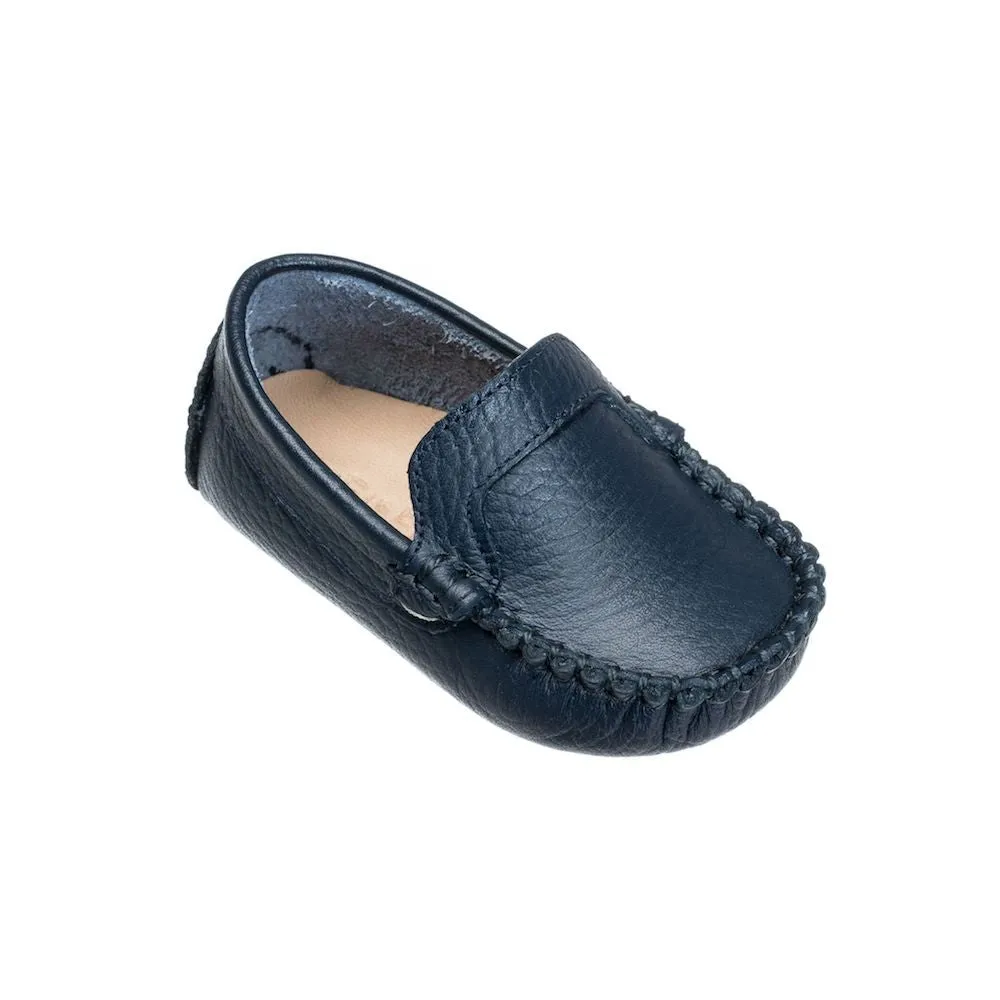 Elephantito Baby Boys Shoes - Moccasins - Navy Blue