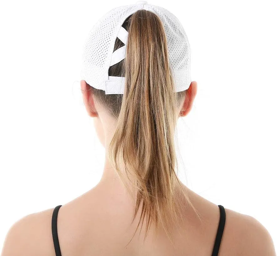 FASHIXD Ponytail Baseball Cap for Women Mesh Quick Dry Baseball Hat with Ponytail Hole