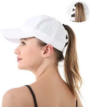 FASHIXD Ponytail Baseball Cap for Women Mesh Quick Dry Baseball Hat with Ponytail Hole